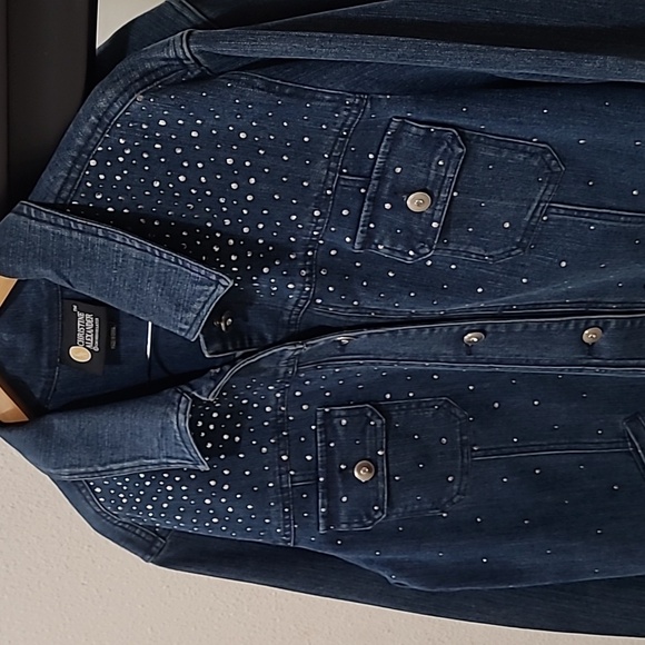 Christine Alexander Embellished Denim Jacket – Size 2X EUC - Picture 7 of 9